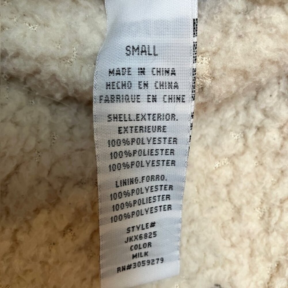 Thread &Supply cream colored wubby fleece ¼ zip pullover S - Picture 6 of 9